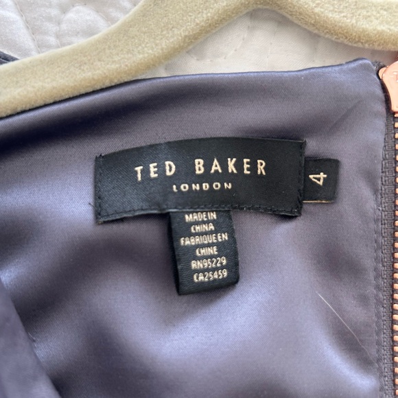 Ted Baker London Floral Dress Gray/Multi, US Size 8, Ted Baker Size 4 - Picture 9 of 11